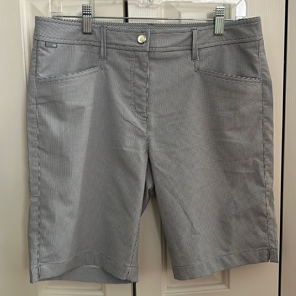 ***** 5 for $25 Nivo Black and White Checked Golf Shorts